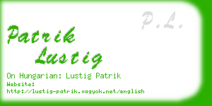 patrik lustig business card